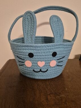 ALDI Teal Rope Bunny Easter Basket